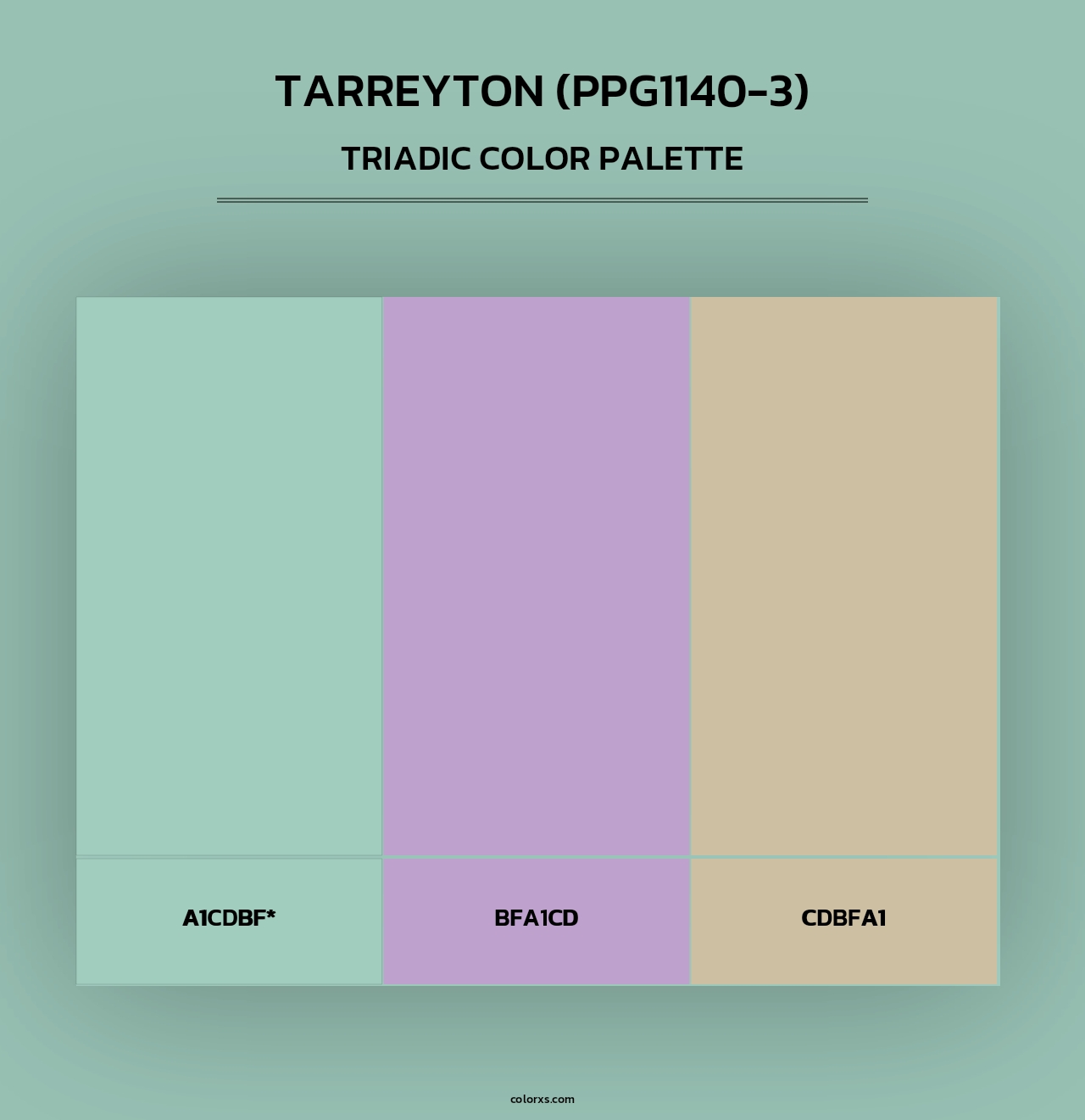 Tarreyton (PPG1140-3) - Triadic Color Palette