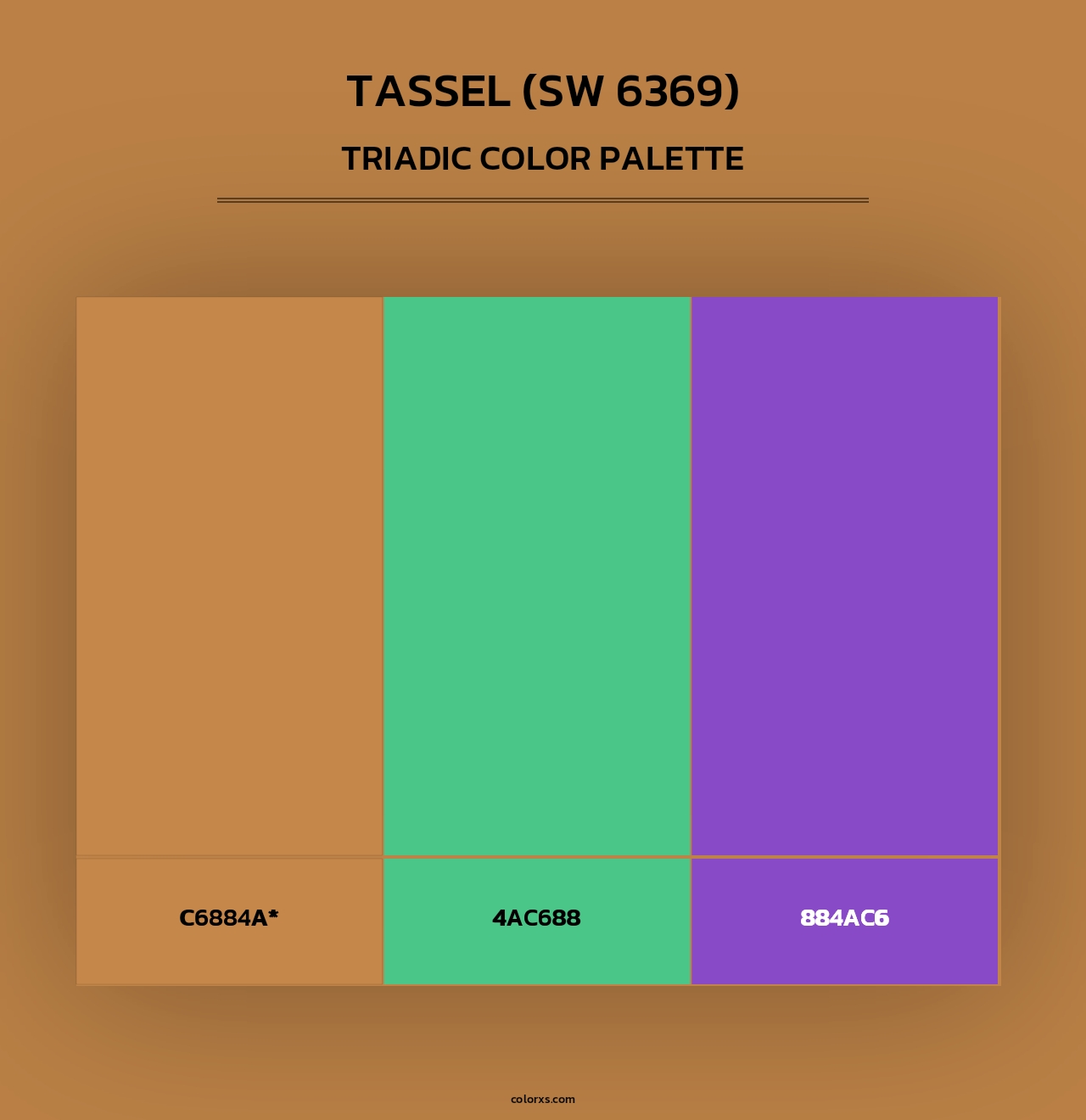 Tassel (SW 6369) - Triadic Color Palette
