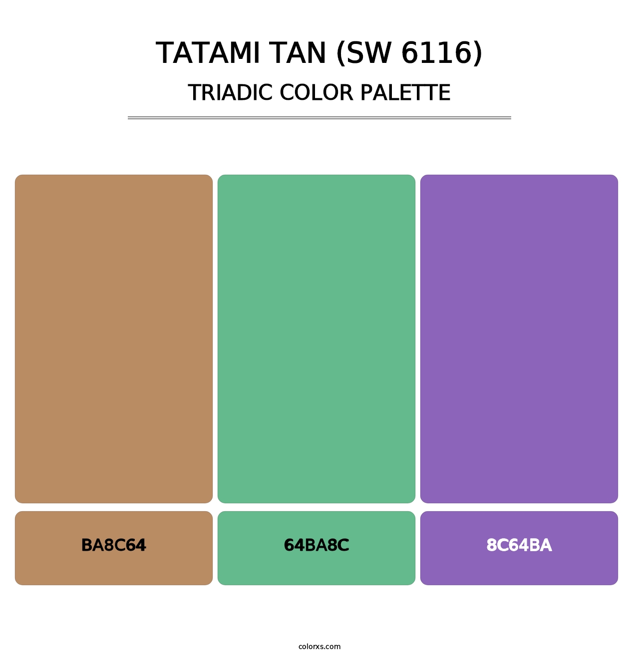 Tatami Tan (SW 6116) - Triadic Color Palette