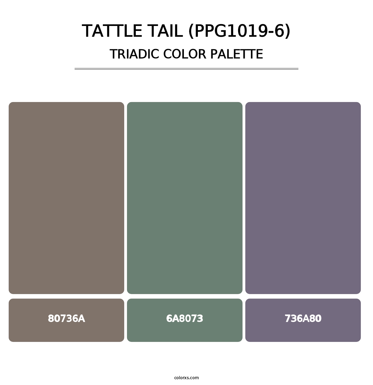 Tattle Tail (PPG1019-6) - Triadic Color Palette