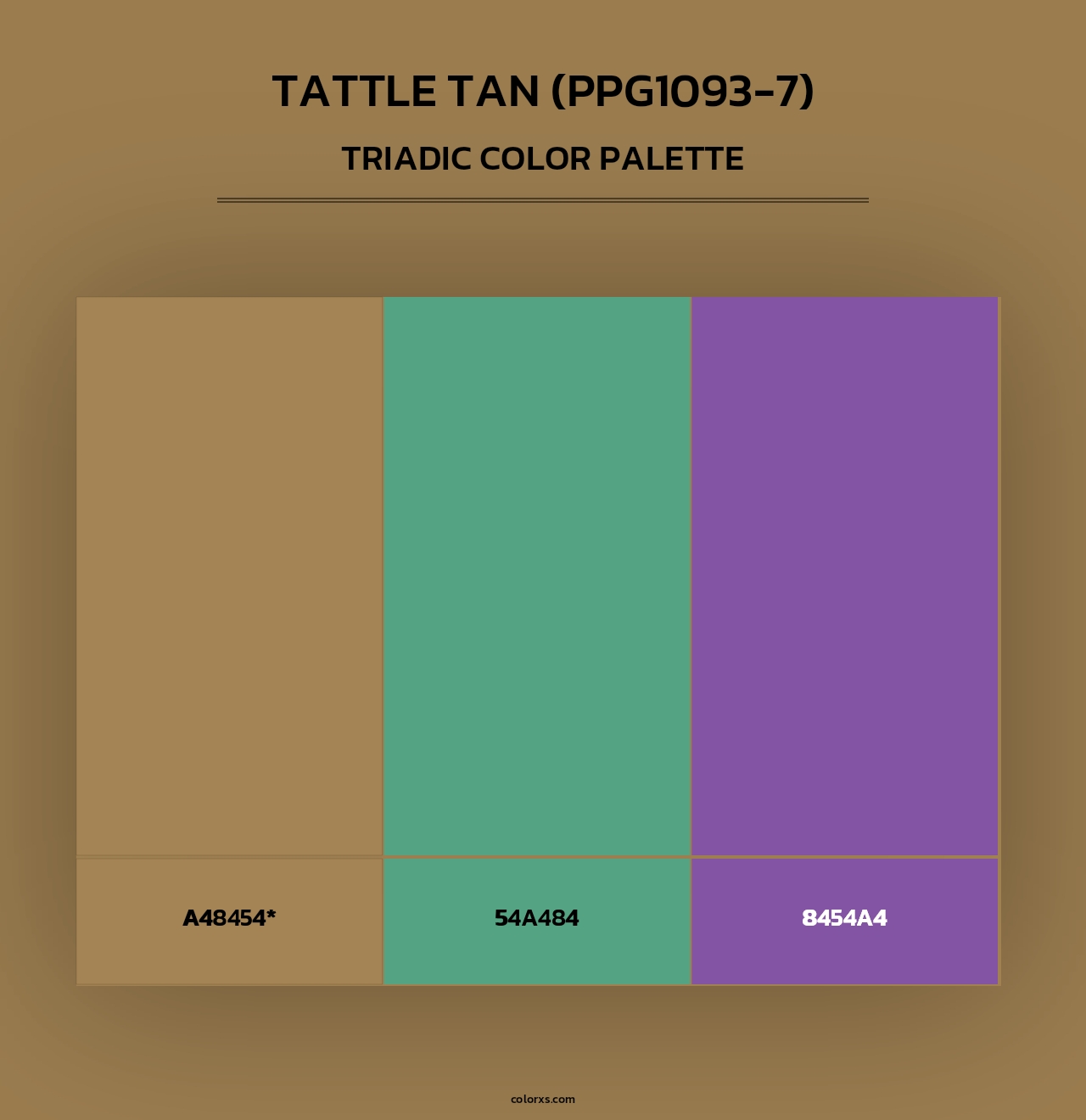 Tattle Tan (PPG1093-7) - Triadic Color Palette