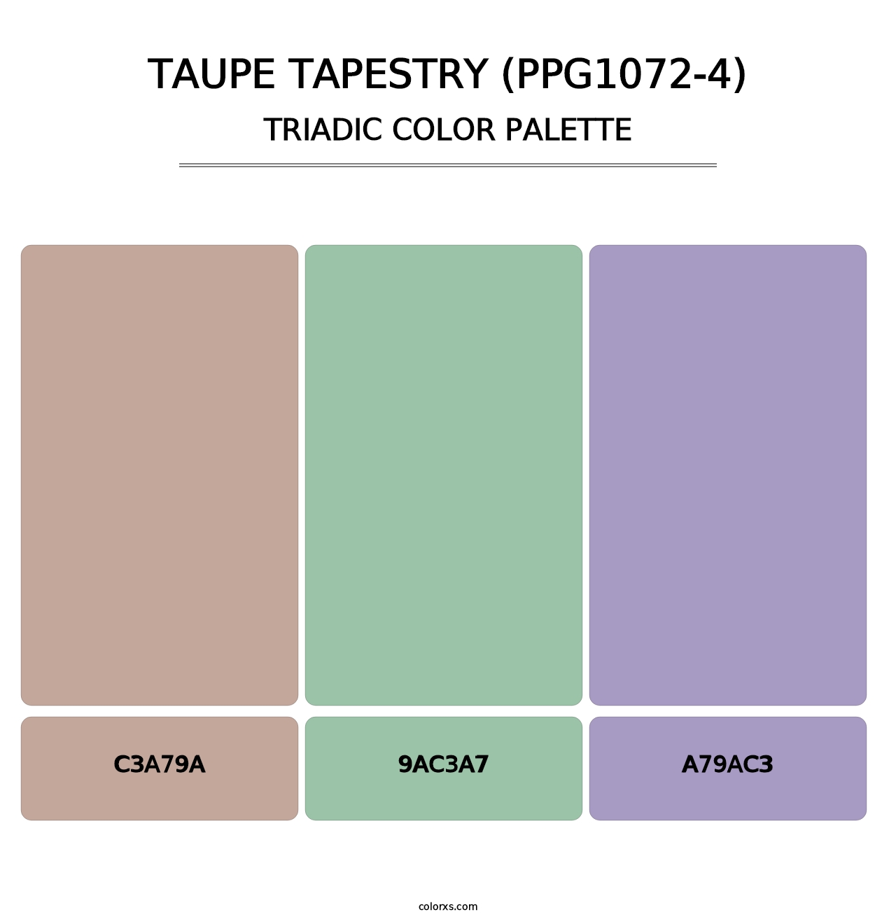 Taupe Tapestry (PPG1072-4) - Triadic Color Palette