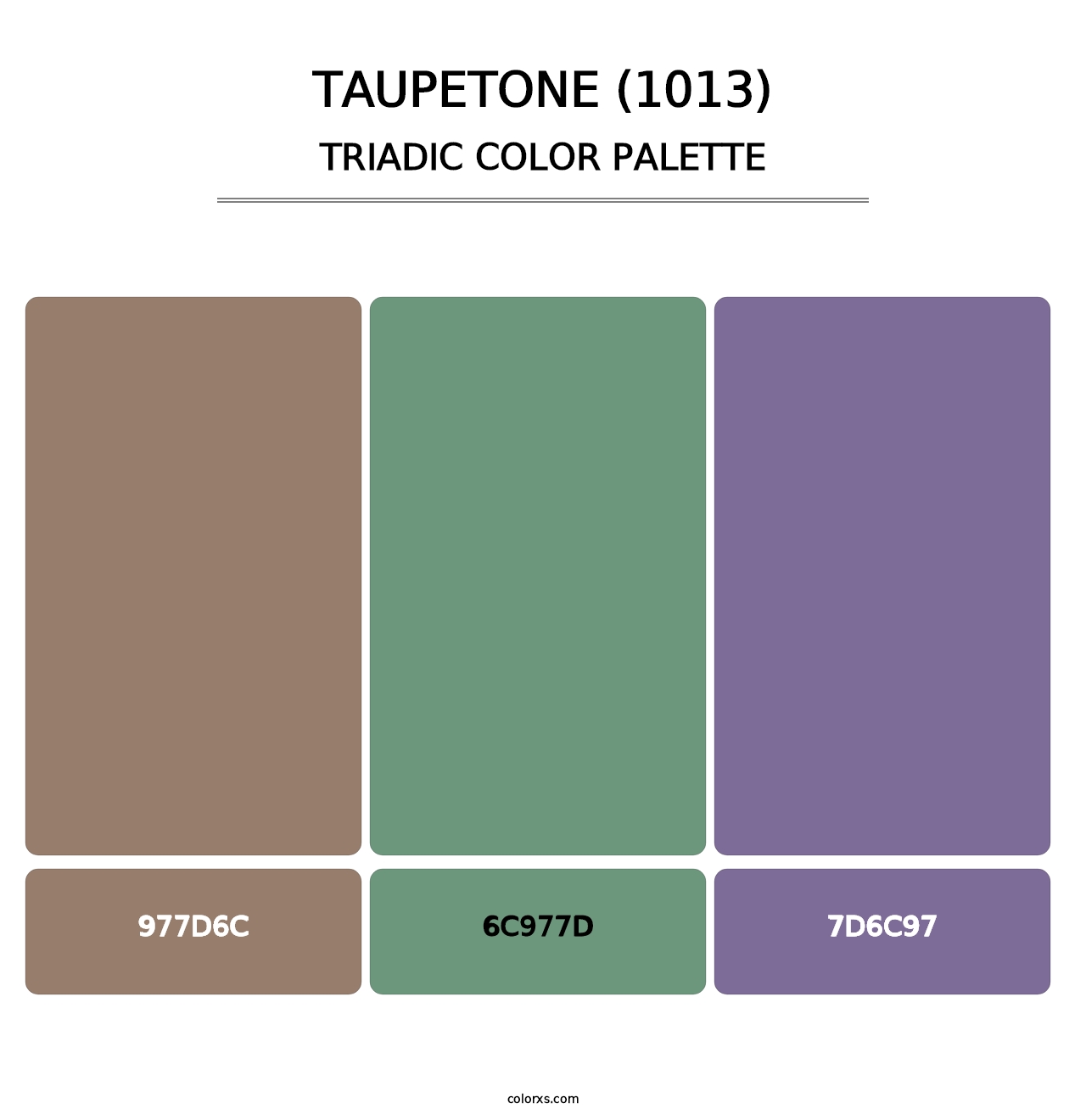 Taupetone (1013) - Triadic Color Palette