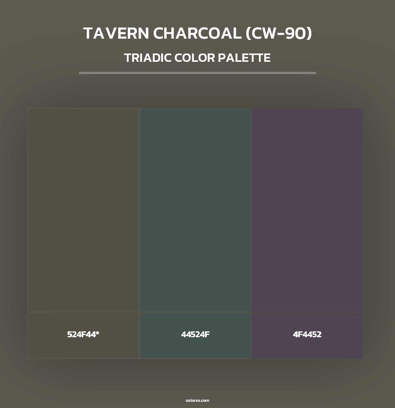 Tavern Charcoal (CW-90) - Triadic Color Palette