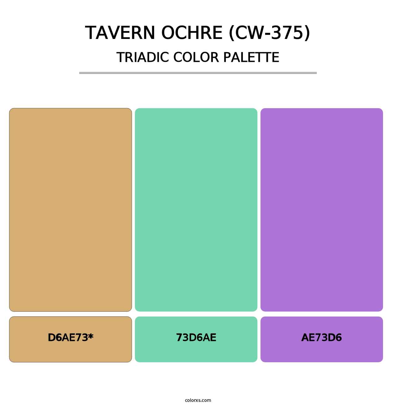 Tavern Ochre (CW-375) - Triadic Color Palette