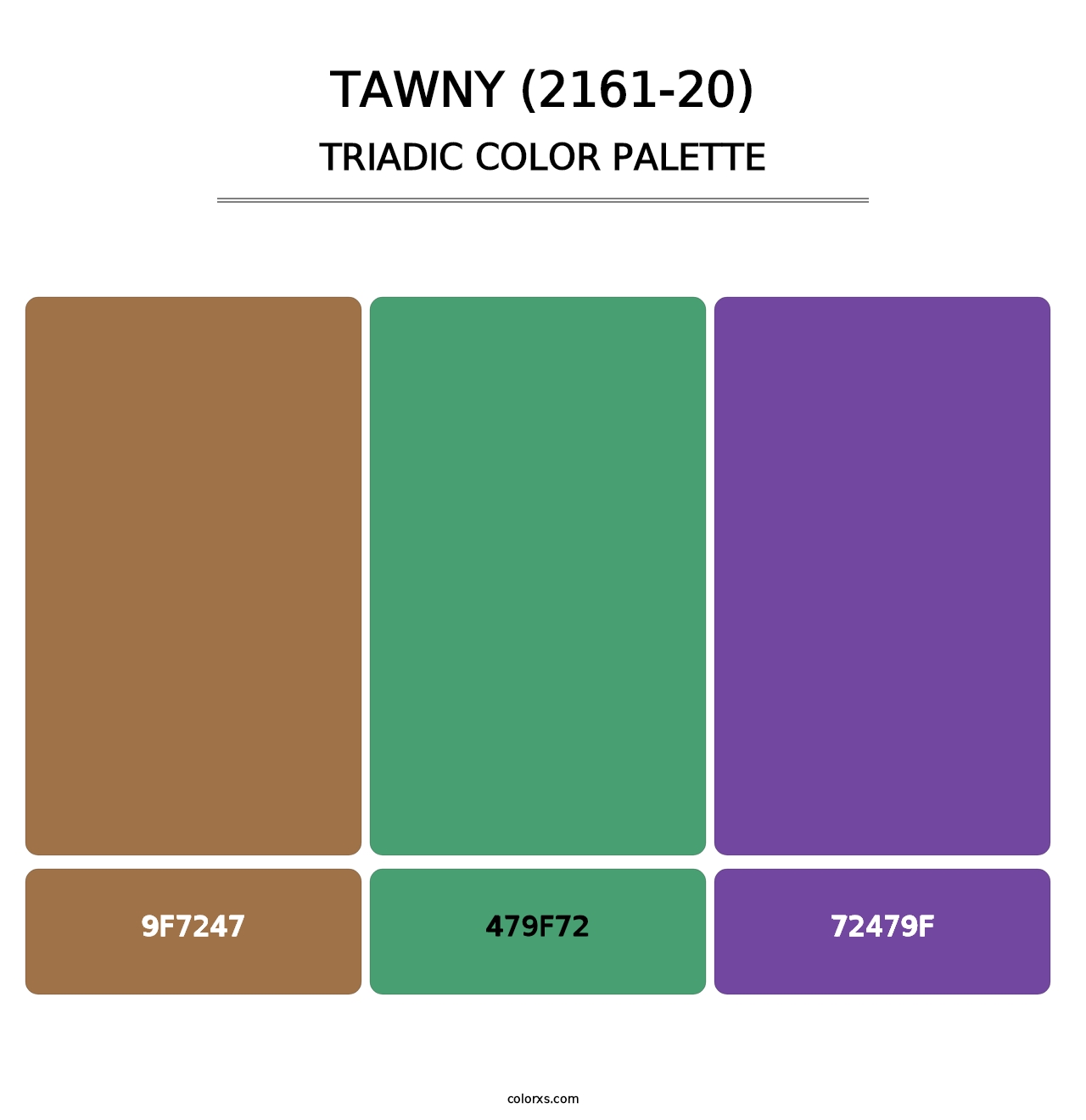 Tawny (2161-20) - Triadic Color Palette