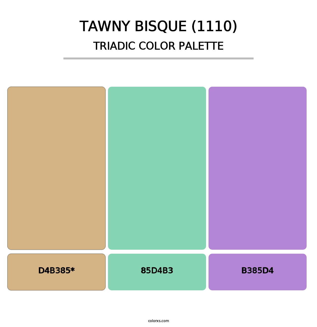 Tawny Bisque (1110) - Triadic Color Palette
