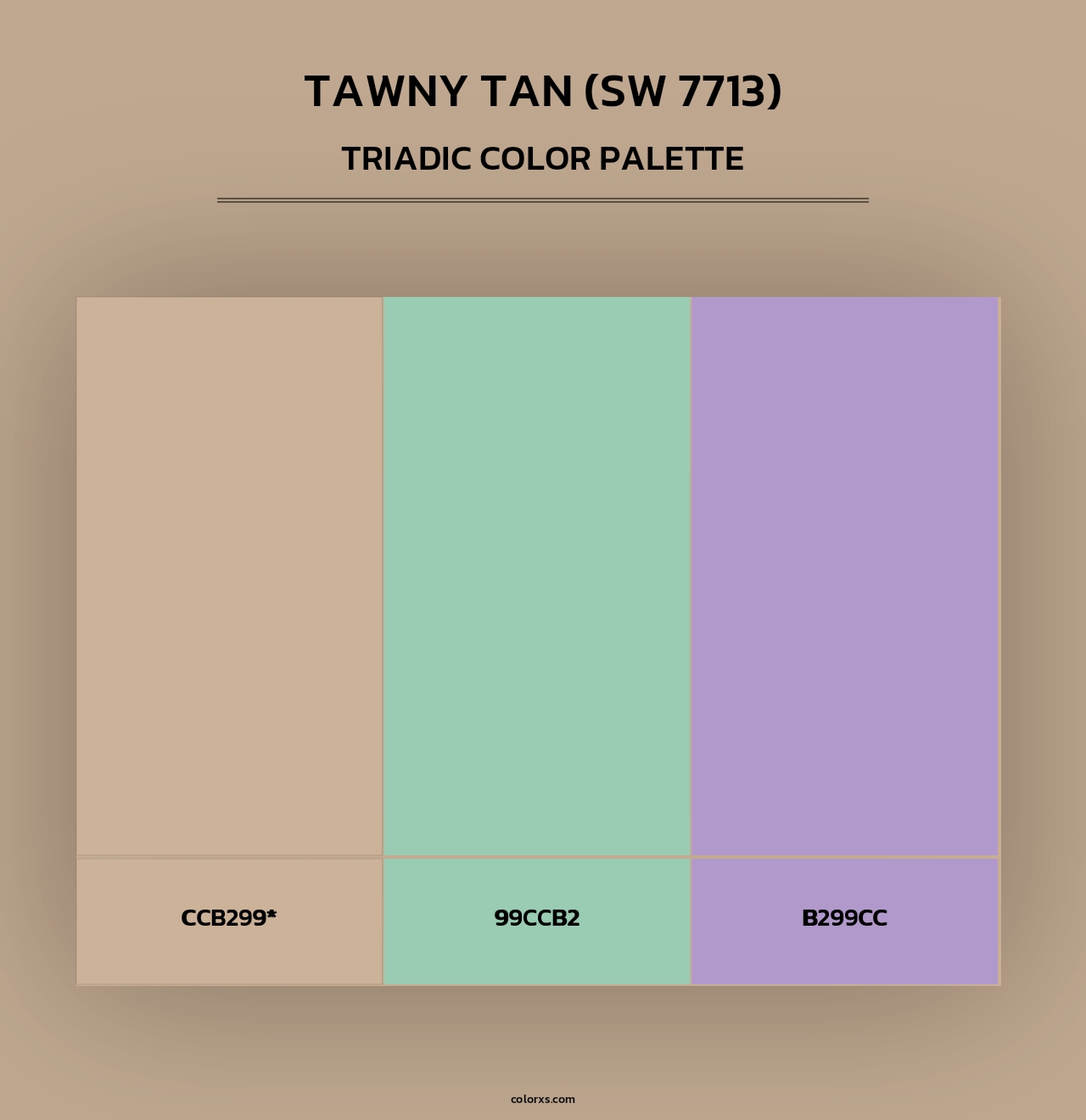 Tawny Tan (SW 7713) - Triadic Color Palette