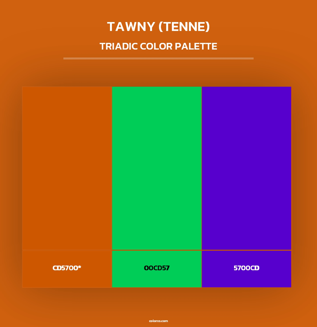 Tawny (Tenne) - Triadic Color Palette