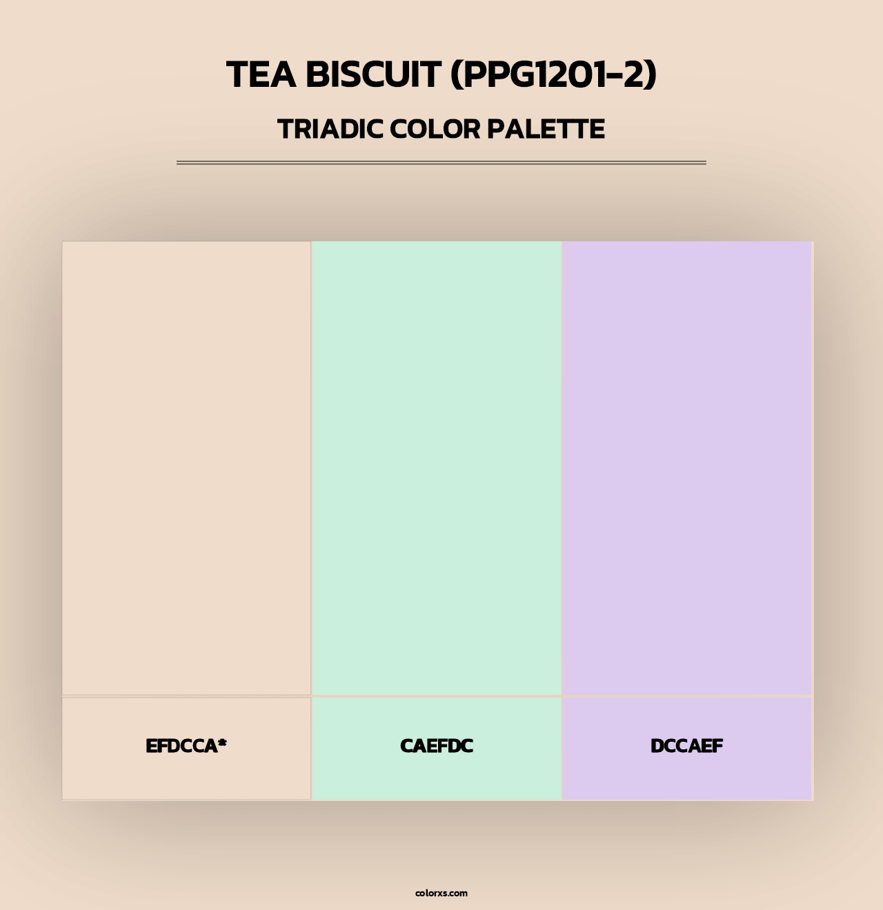 Tea Biscuit (PPG1201-2) - Triadic Color Palette