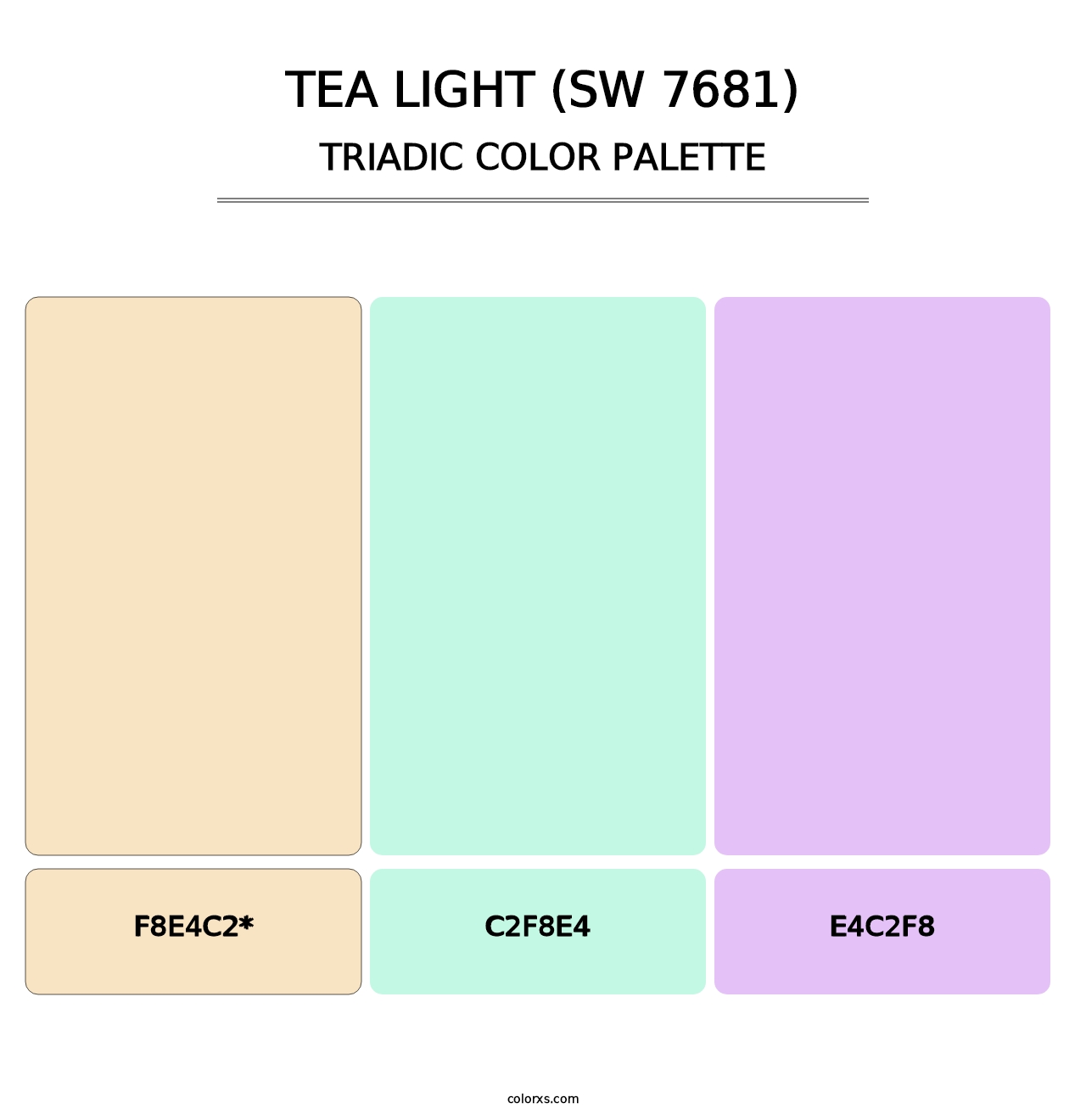 Tea Light (SW 7681) - Triadic Color Palette