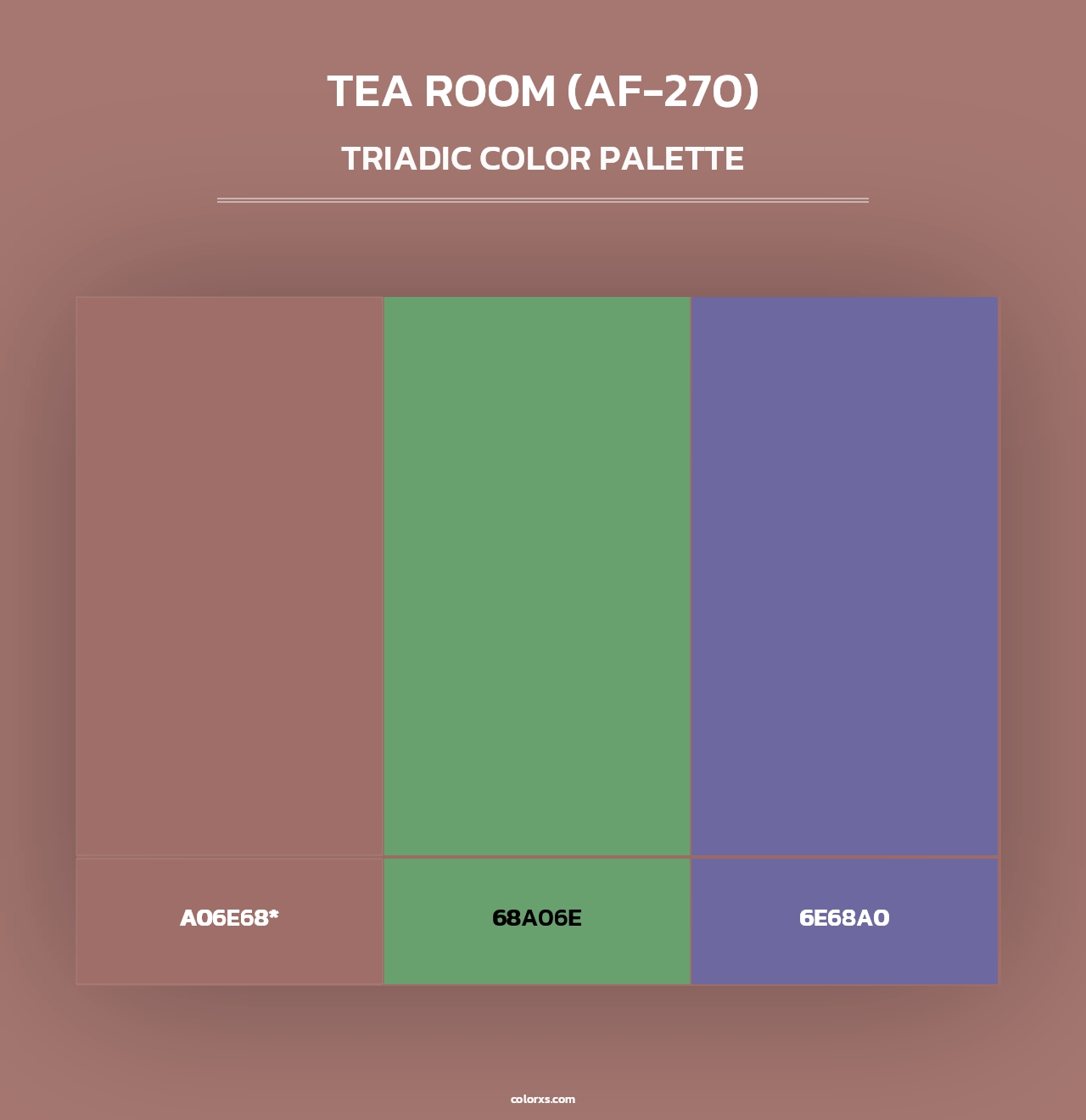 Tea Room (AF-270) - Triadic Color Palette