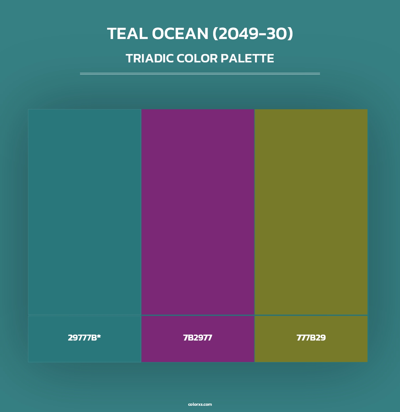 Teal Ocean (2049-30) - Triadic Color Palette