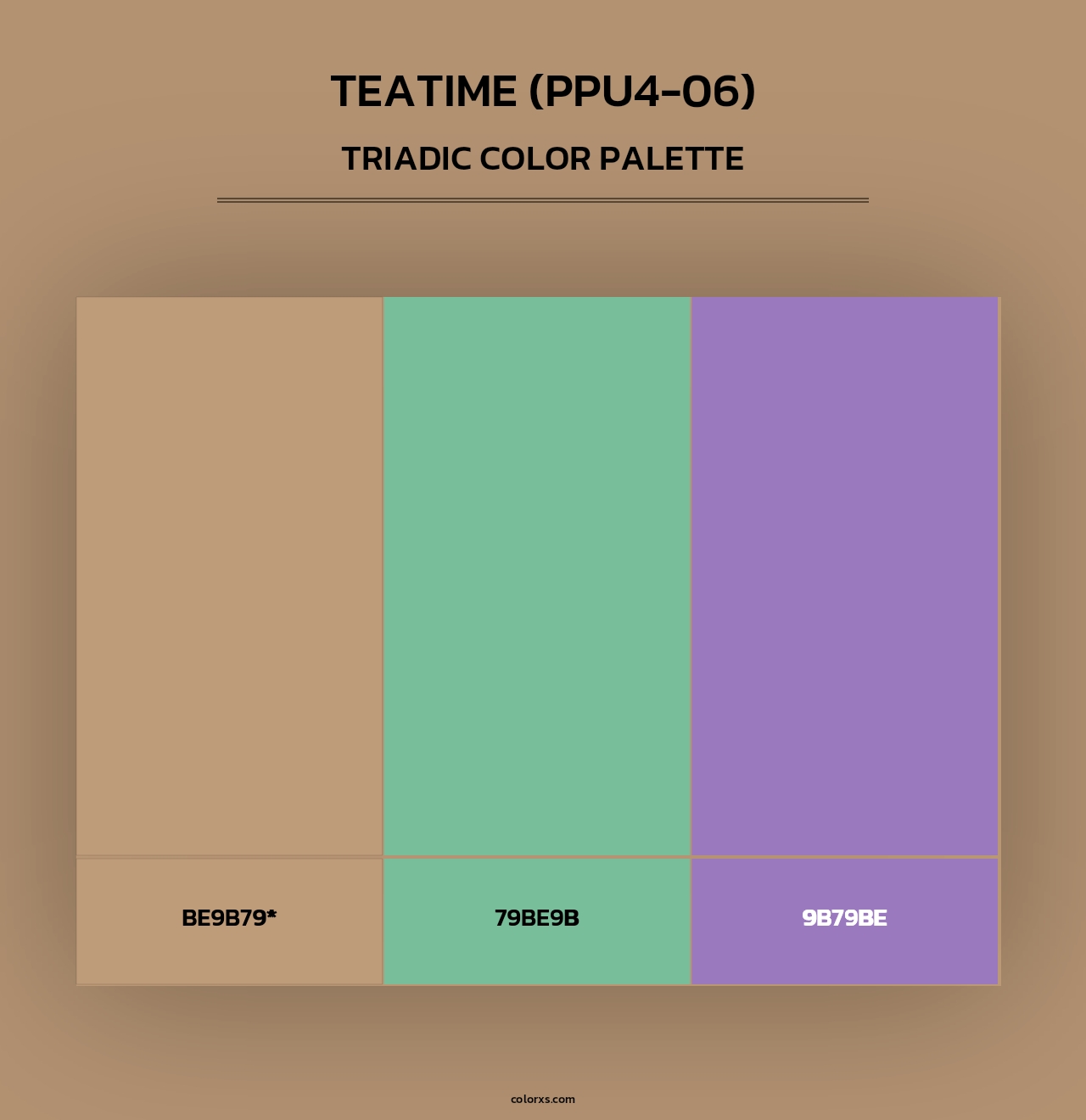 Teatime (PPU4-06) - Triadic Color Palette