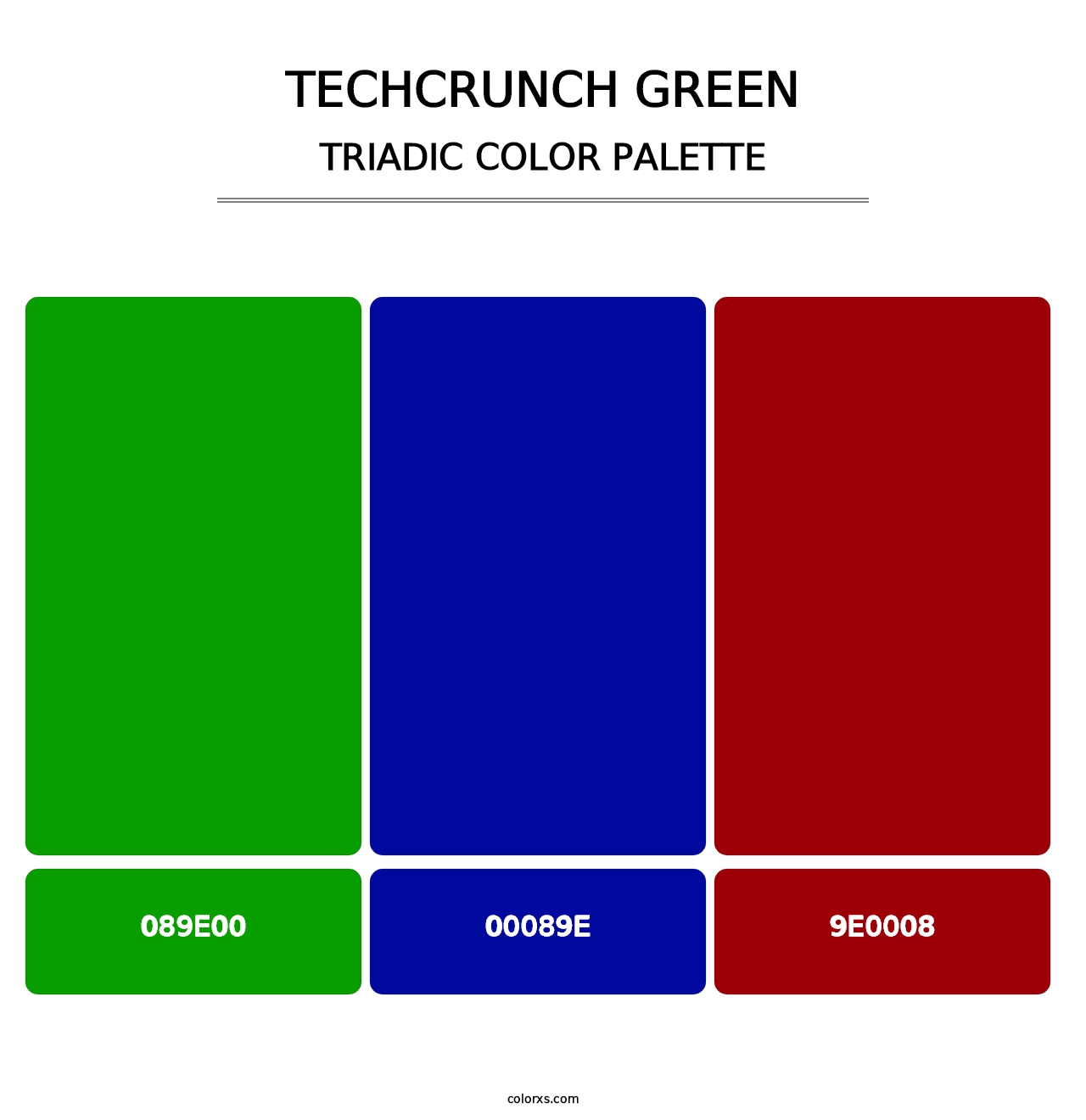 TechCrunch Green - Triadic Color Palette