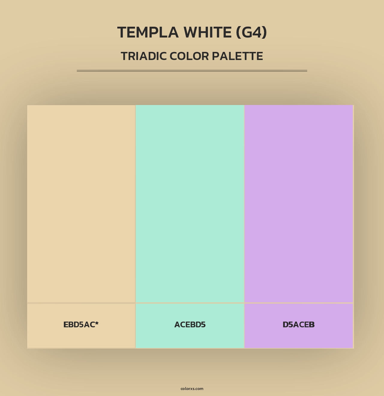 Templa White (G4) - Triadic Color Palette