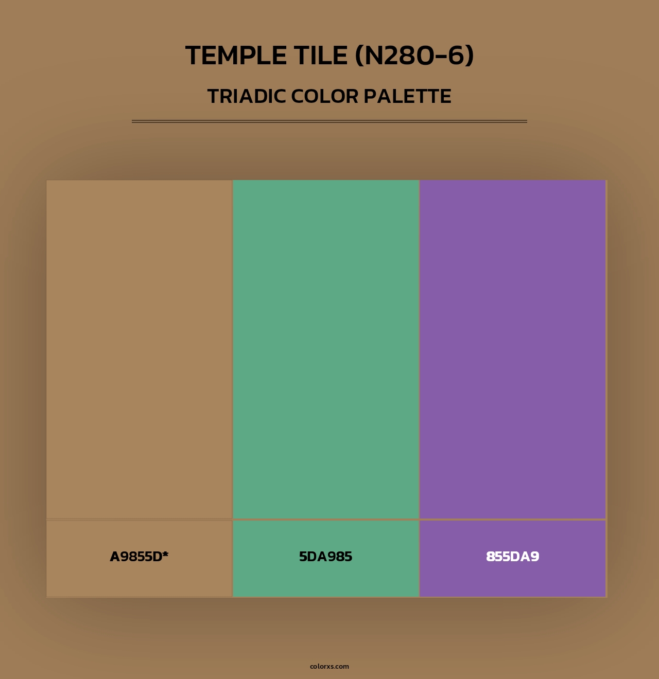 Temple Tile (N280-6) - Triadic Color Palette