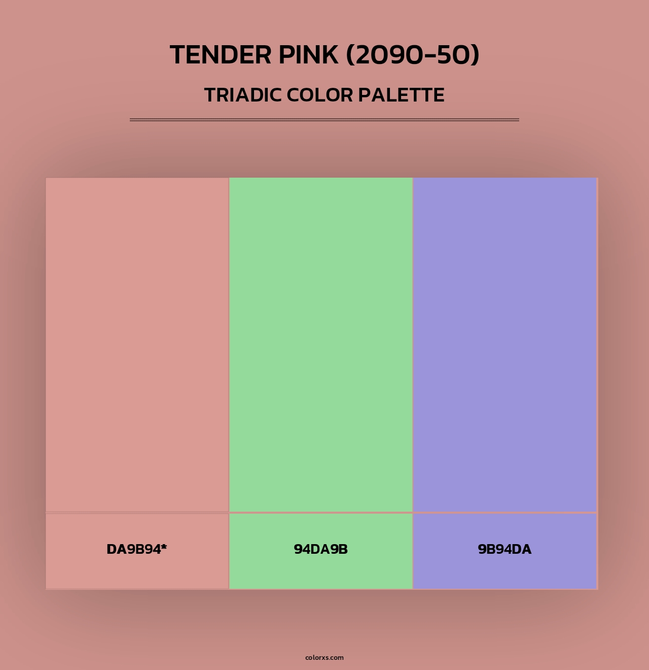 Tender Pink (2090-50) - Triadic Color Palette