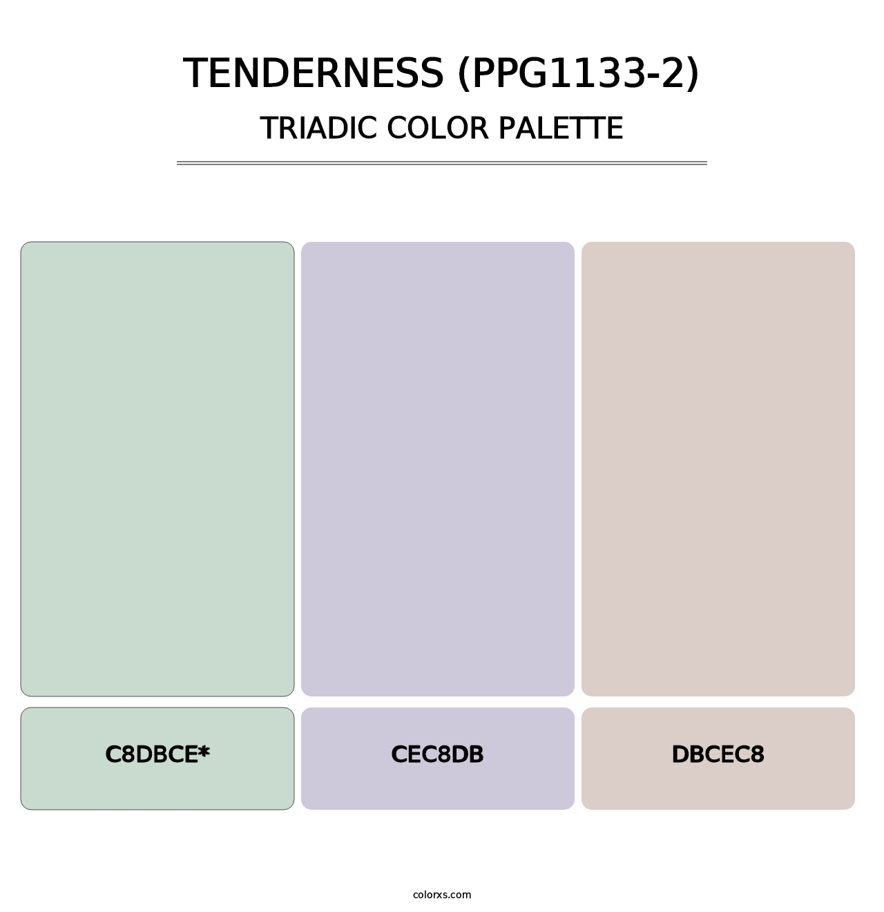 Tenderness (PPG1133-2) - Triadic Color Palette