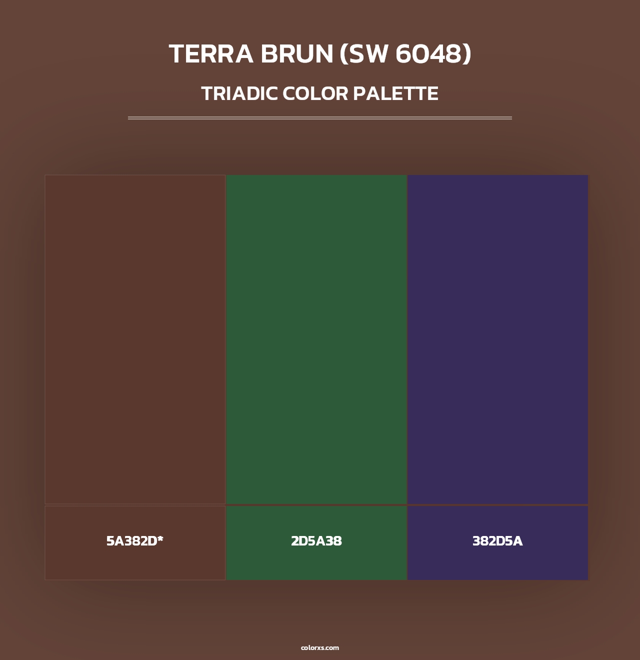 Terra Brun (SW 6048) - Triadic Color Palette