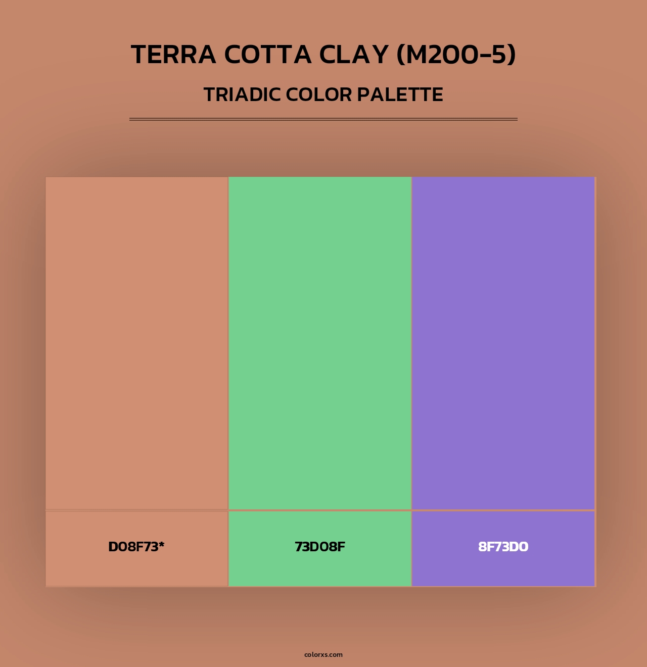 Terra Cotta Clay (M200-5) - Triadic Color Palette