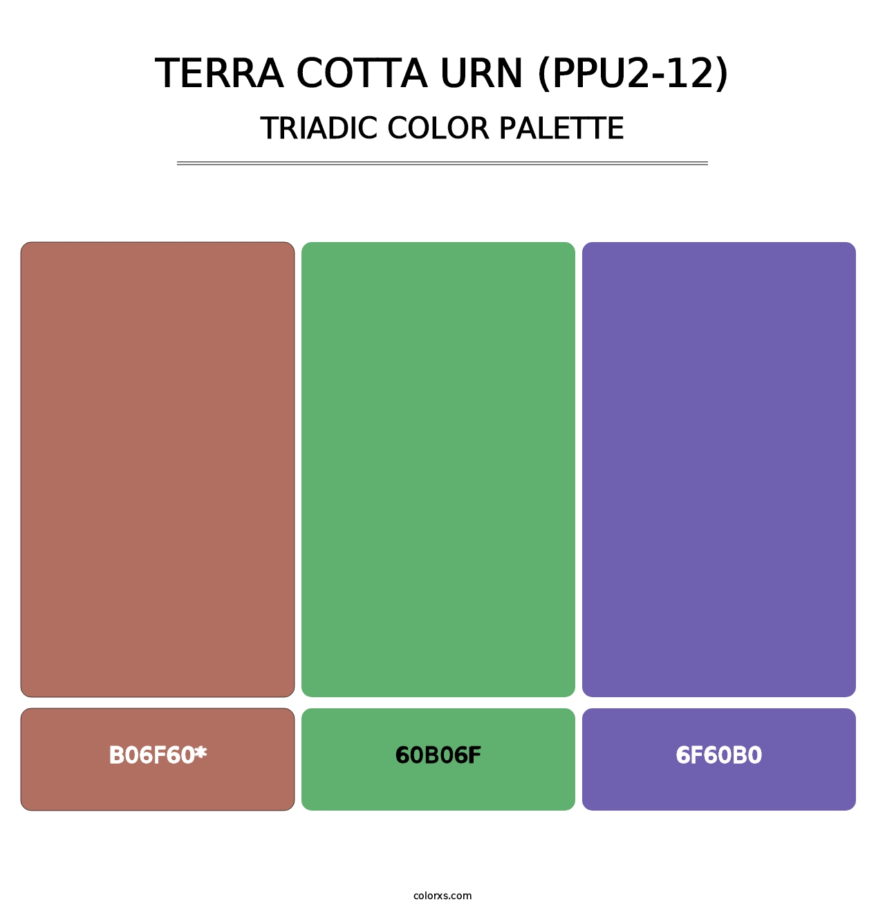 Terra Cotta Urn (PPU2-12) - Triadic Color Palette