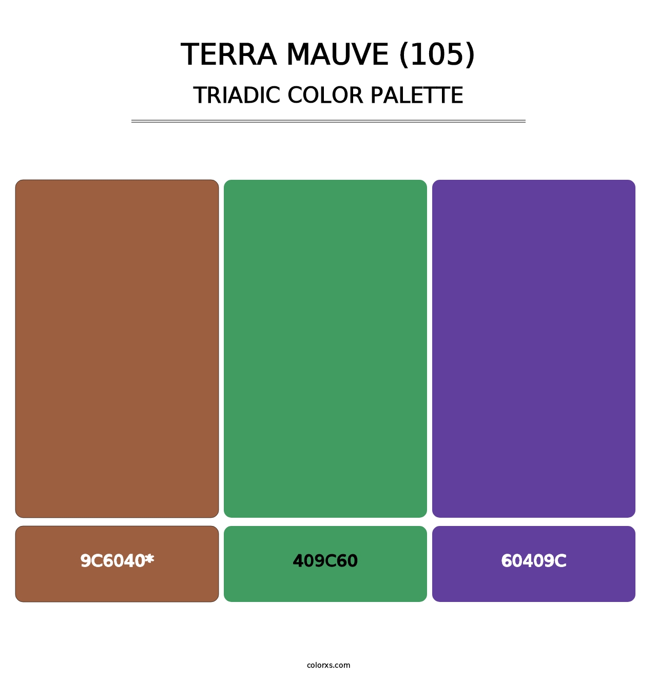 Terra Mauve (105) - Triadic Color Palette