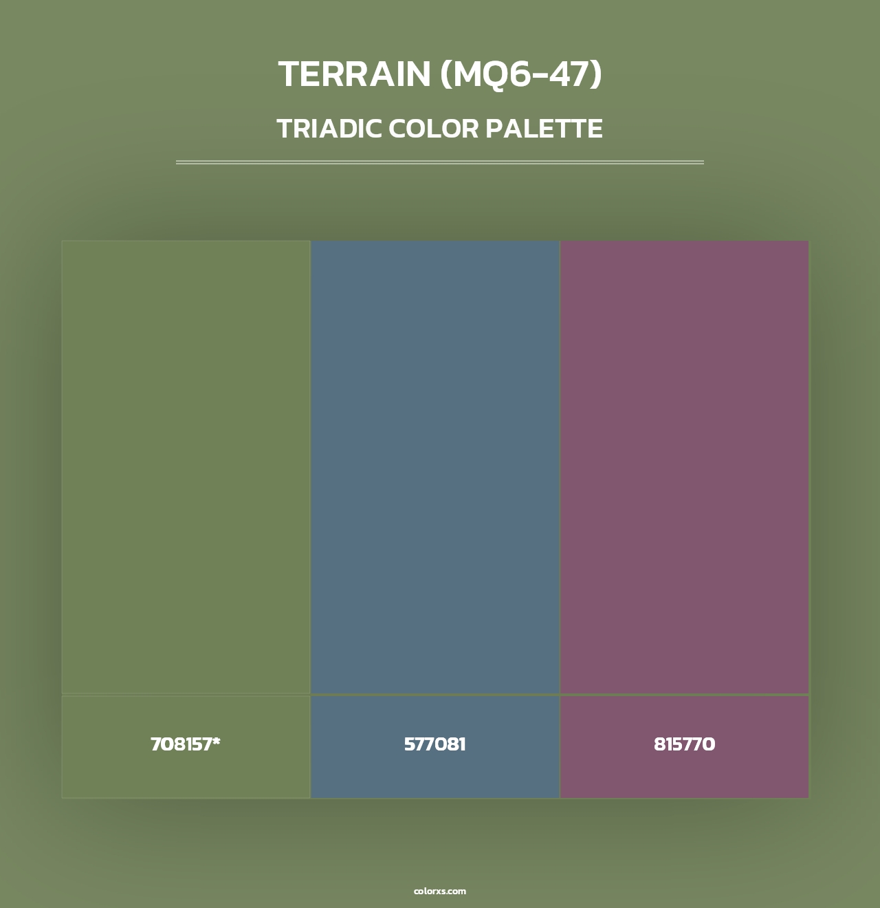 Terrain (MQ6-47) - Triadic Color Palette