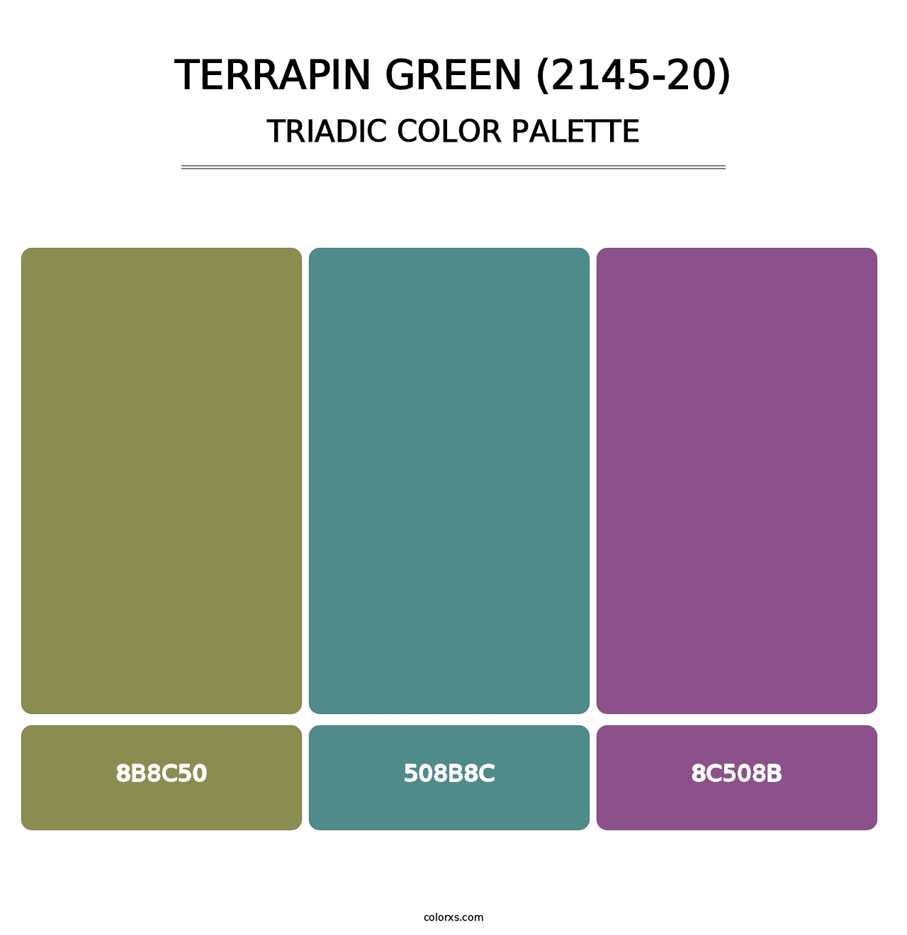 Terrapin Green (2145-20) - Triadic Color Palette