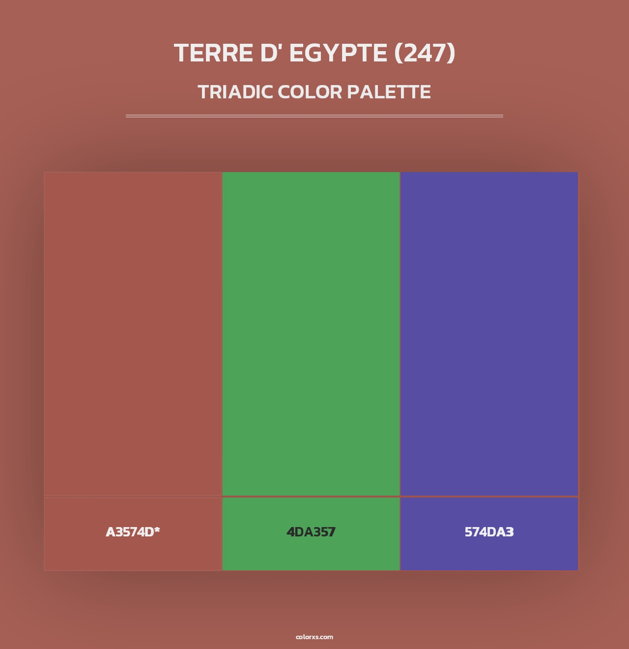 Terre d' Egypte (247) - Triadic Color Palette