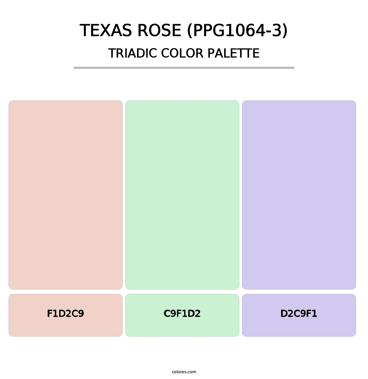 Texas Rose (PPG1064-3) - Triadic Color Palette