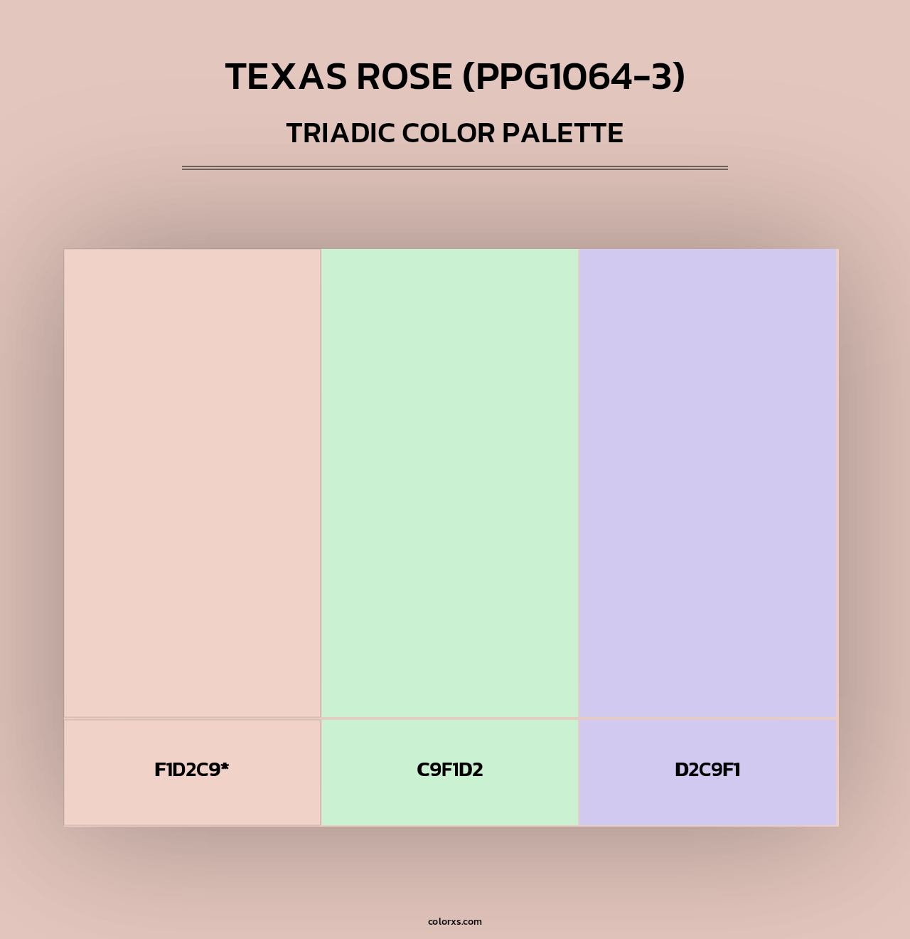 Texas Rose (PPG1064-3) - Triadic Color Palette