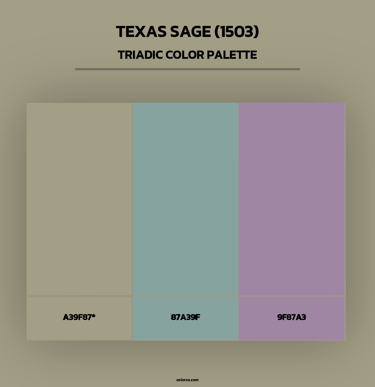 Texas Sage (1503) - Triadic Color Palette