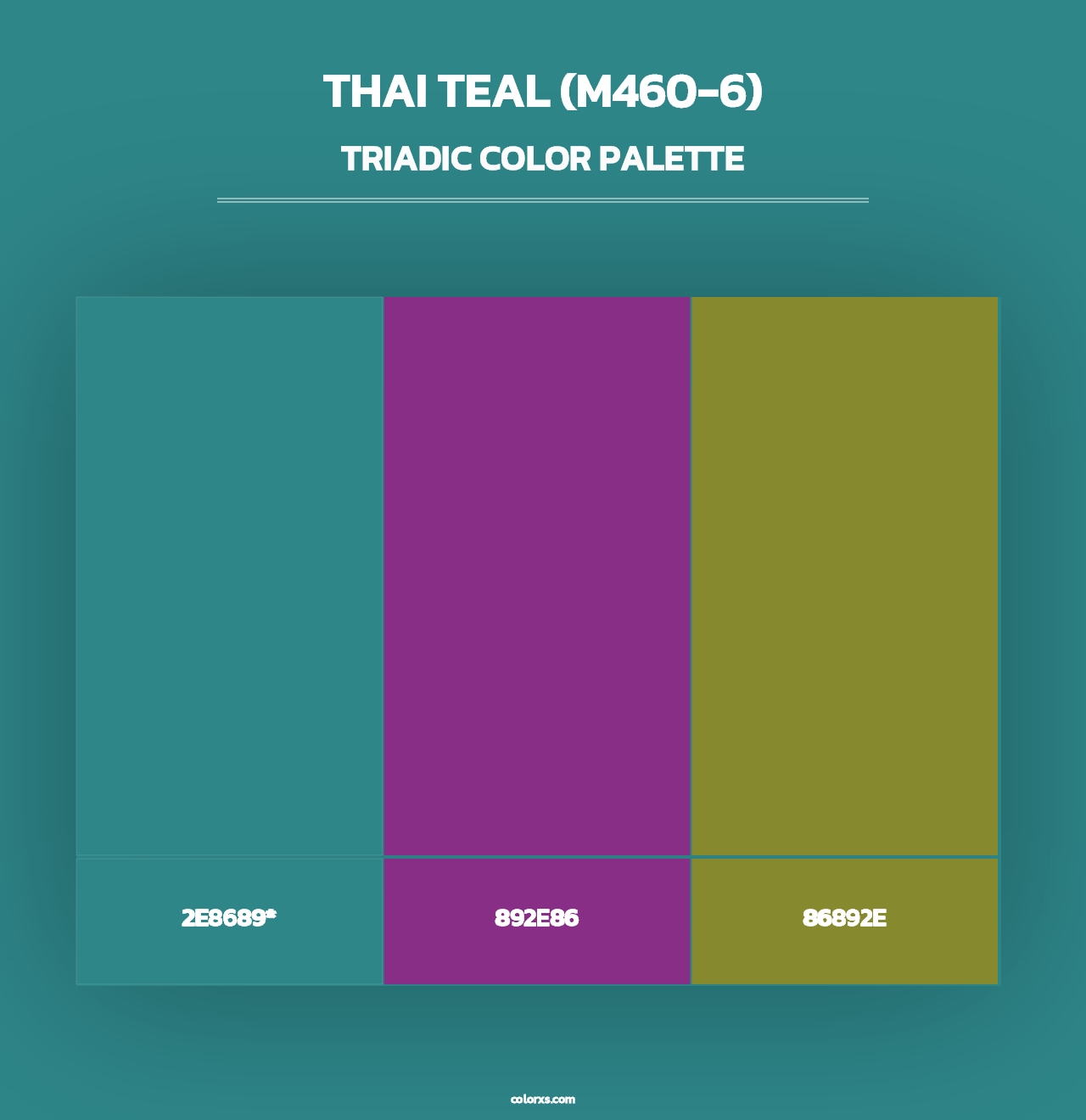 Thai Teal (M460-6) - Triadic Color Palette
