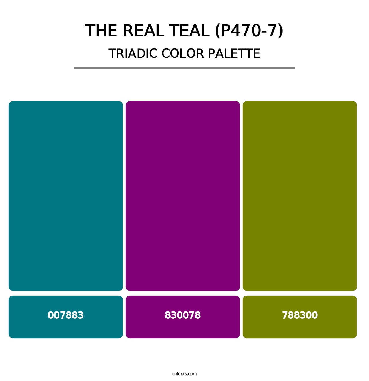 The Real Teal (P470-7) - Triadic Color Palette