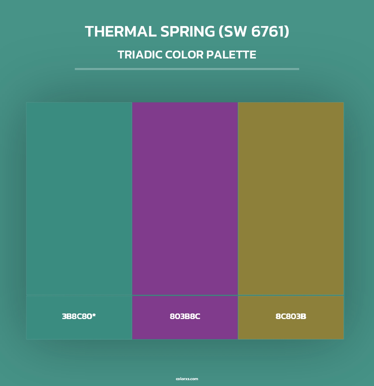 Thermal Spring (SW 6761) - Triadic Color Palette