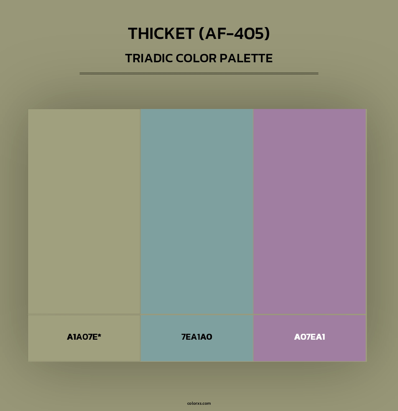 Thicket (AF-405) - Triadic Color Palette