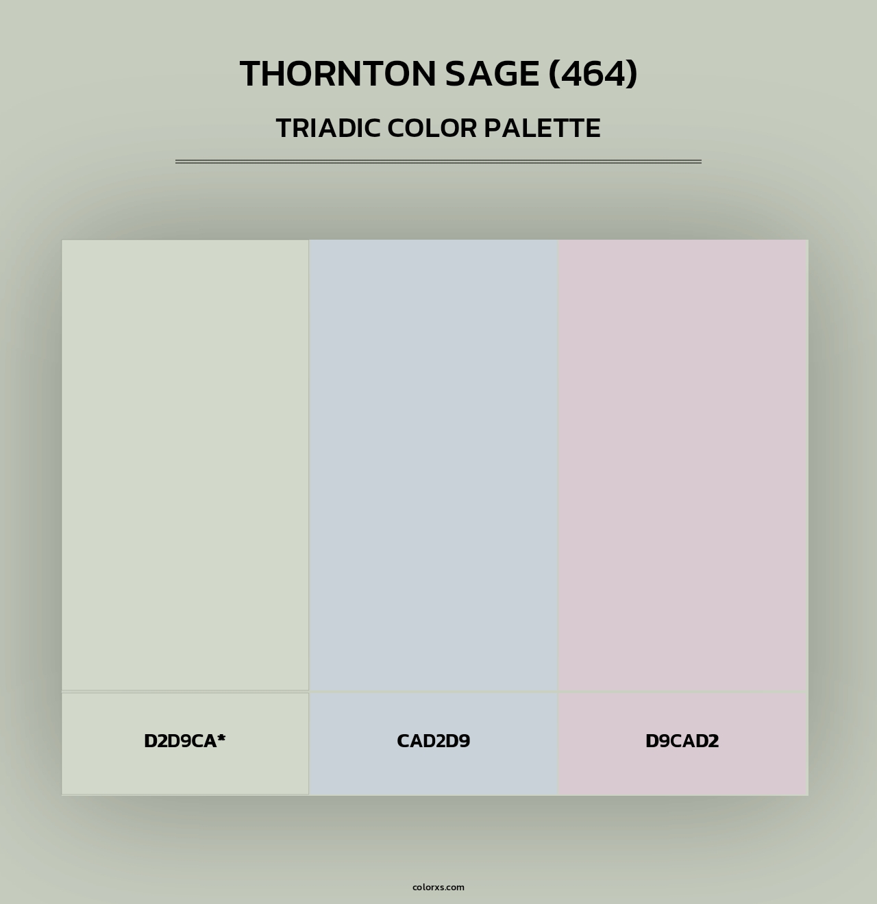 Thornton Sage (464) - Triadic Color Palette