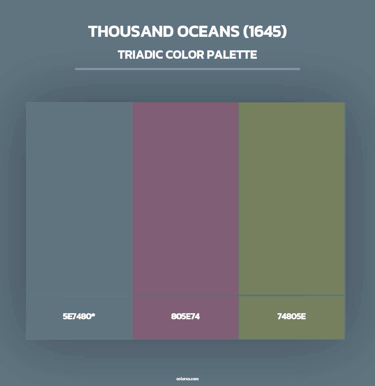 Thousand Oceans (1645) - Triadic Color Palette