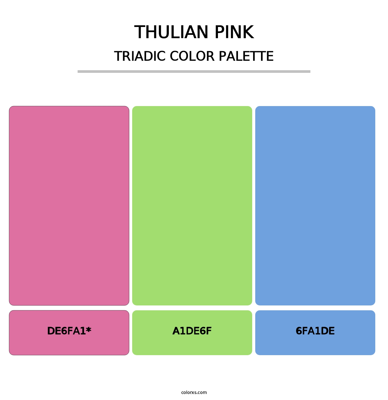 Thulian Pink - Triadic Color Palette