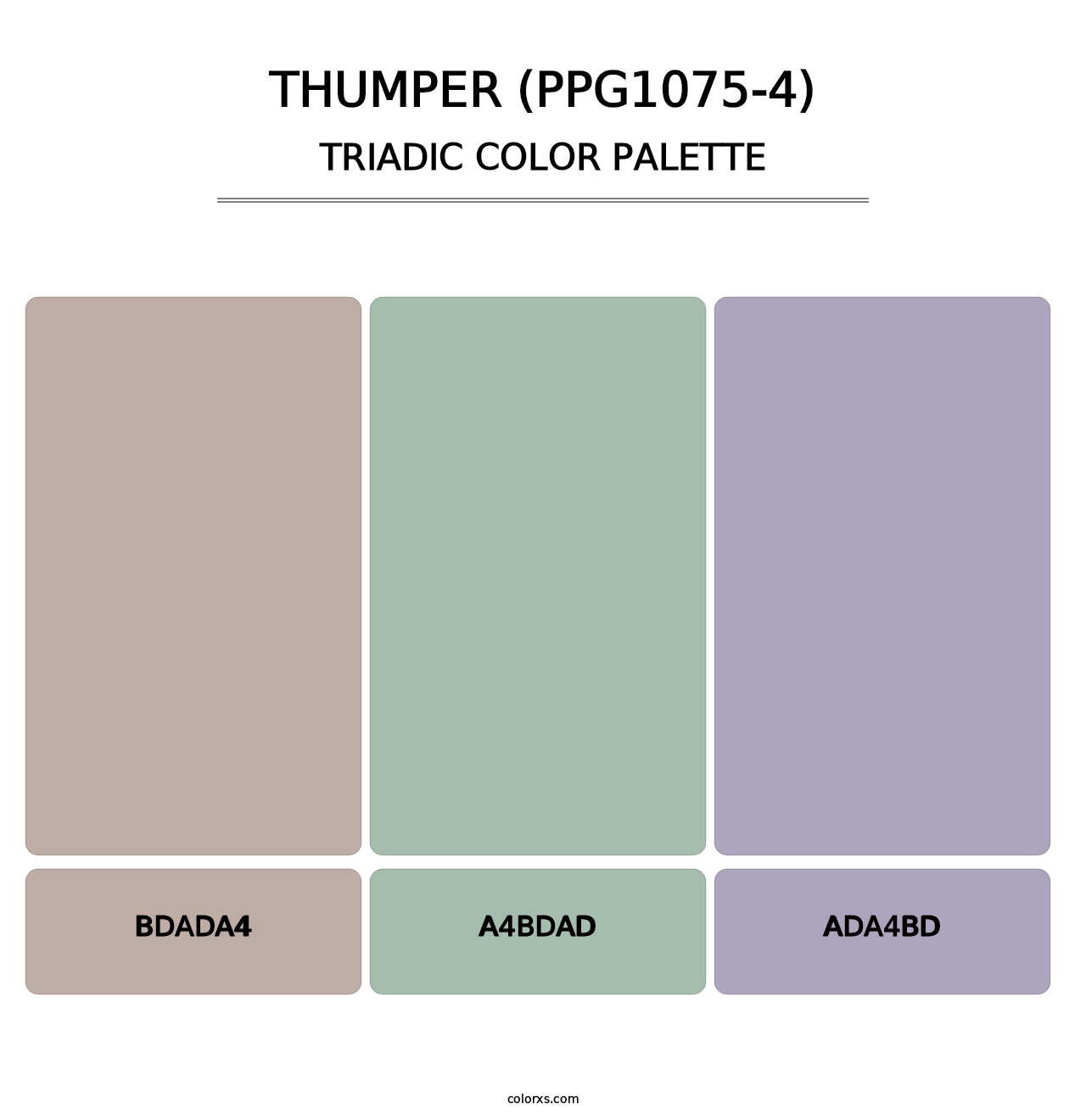 Thumper (PPG1075-4) - Triadic Color Palette