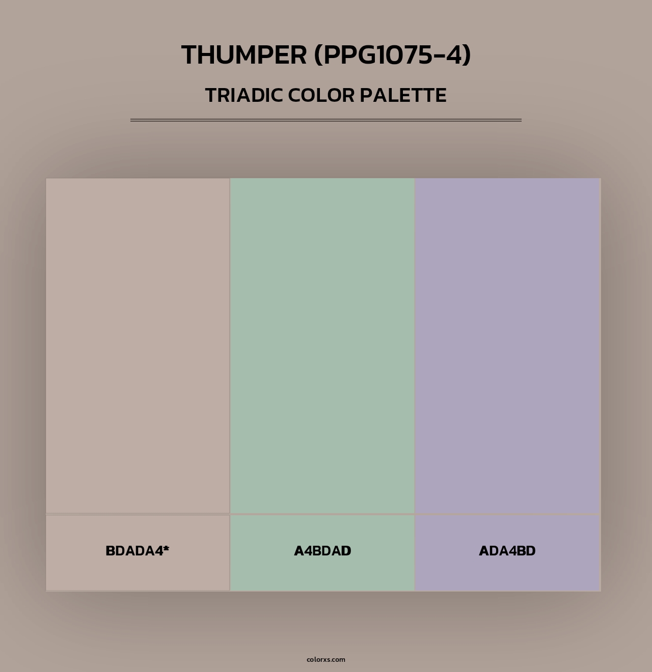 Thumper (PPG1075-4) - Triadic Color Palette
