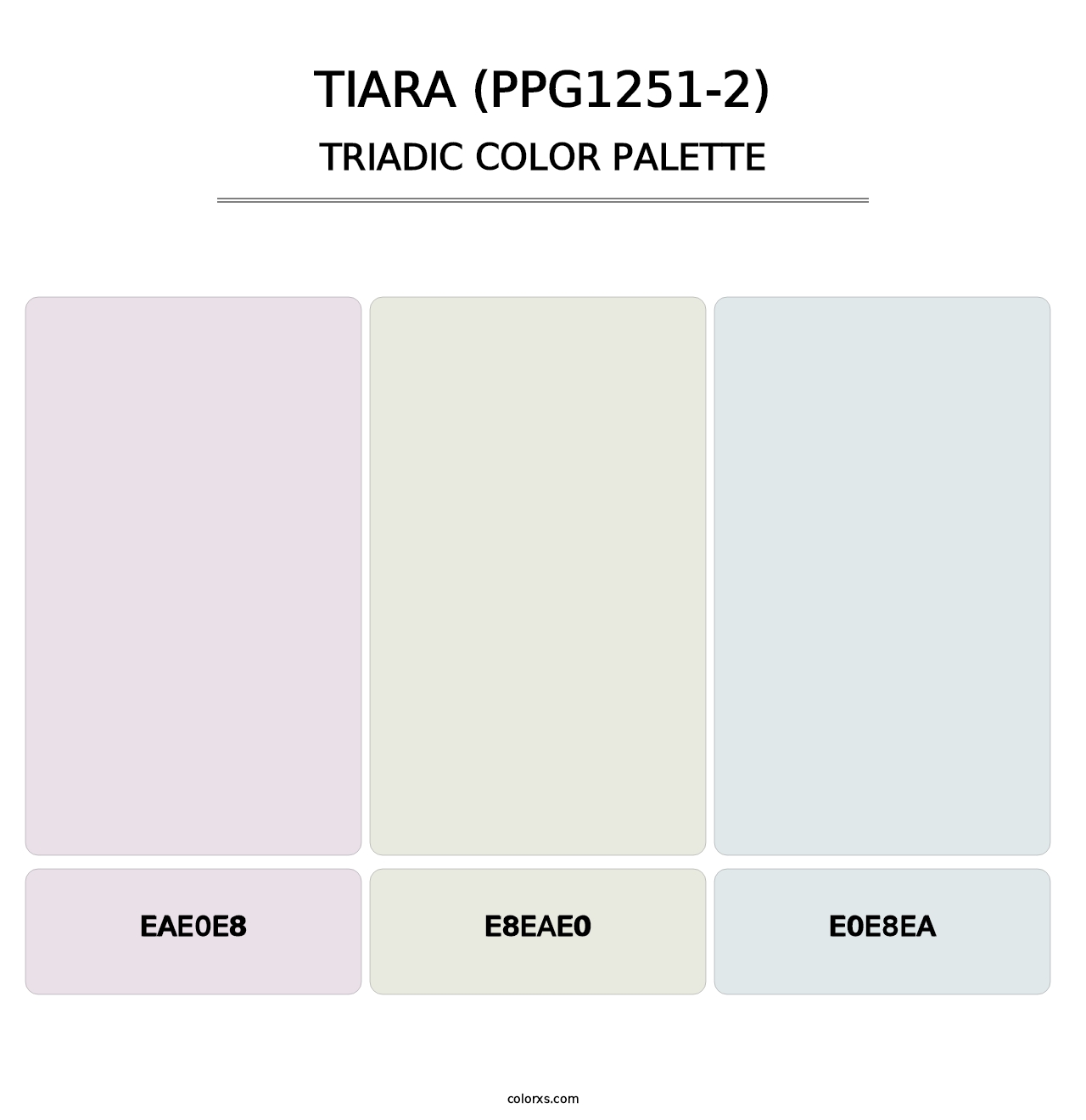 Tiara (PPG1251-2) - Triadic Color Palette