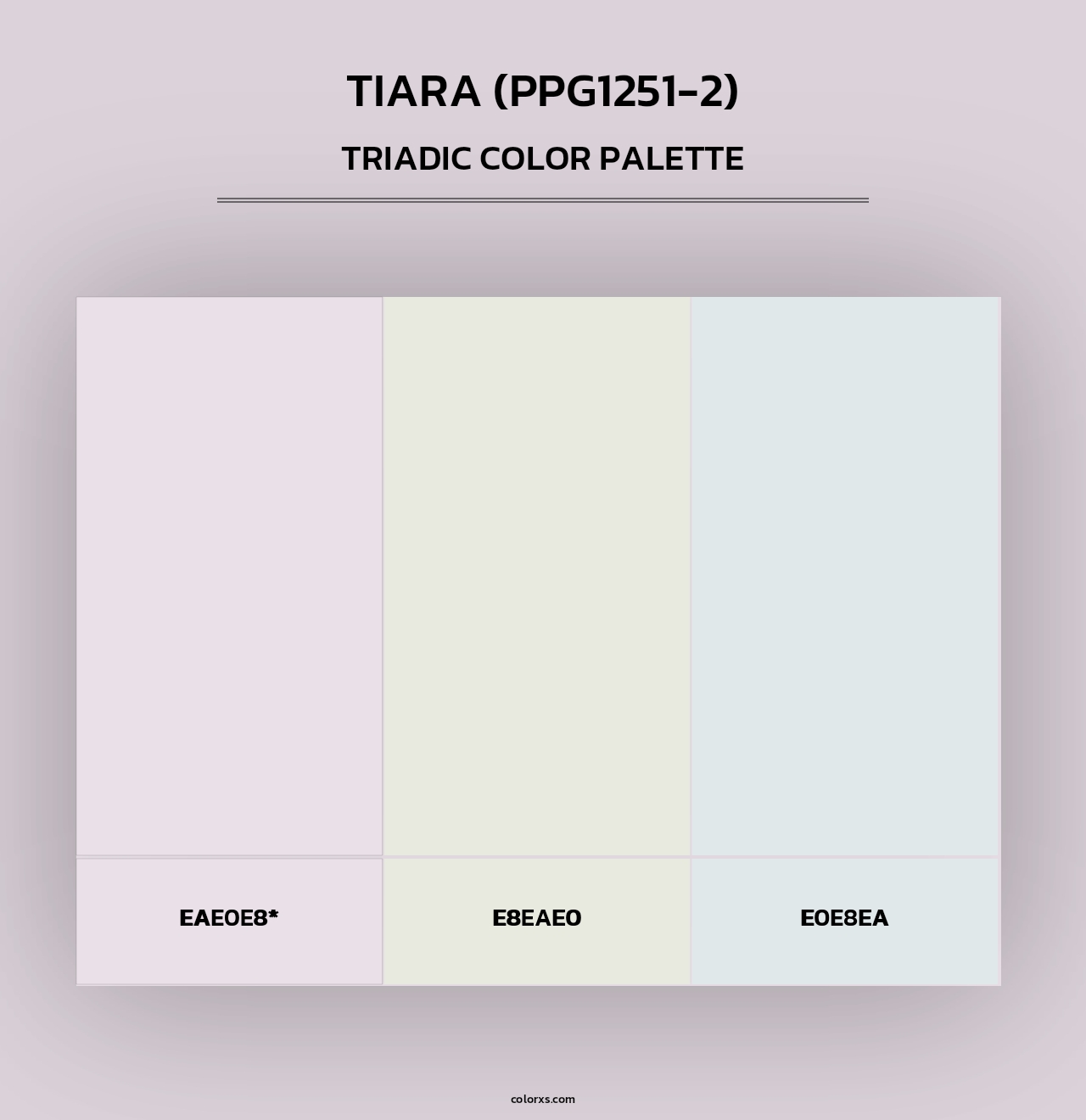 Tiara (PPG1251-2) - Triadic Color Palette