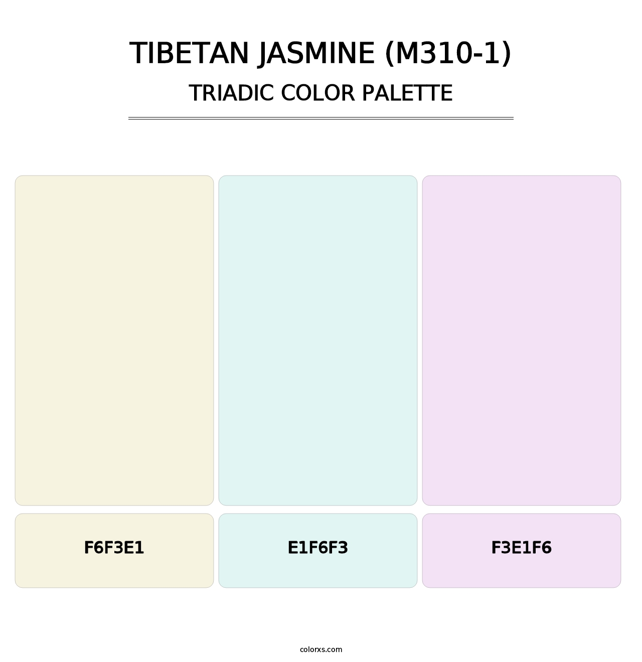 Tibetan Jasmine (M310-1) - Triadic Color Palette