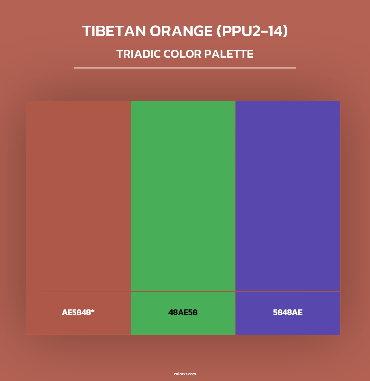 Tibetan Orange (PPU2-14) - Triadic Color Palette