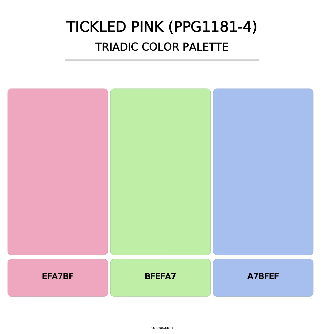 Tickled Pink (PPG1181-4) - Triadic Color Palette