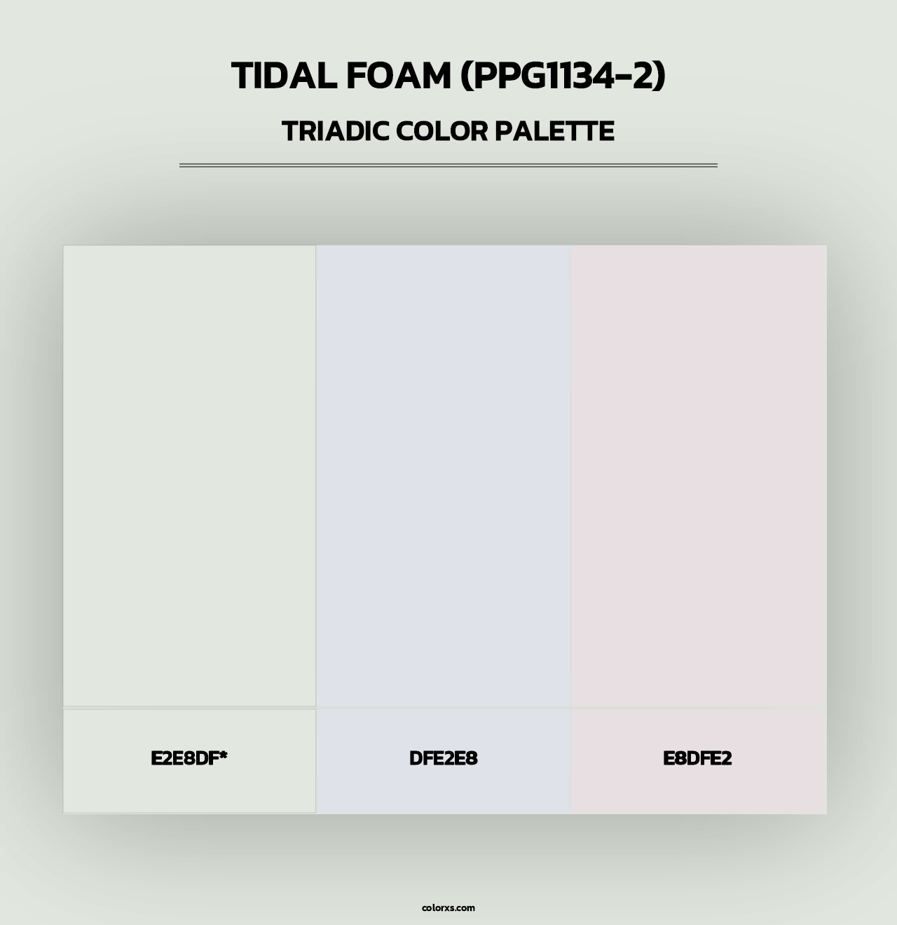 Tidal Foam (PPG1134-2) - Triadic Color Palette