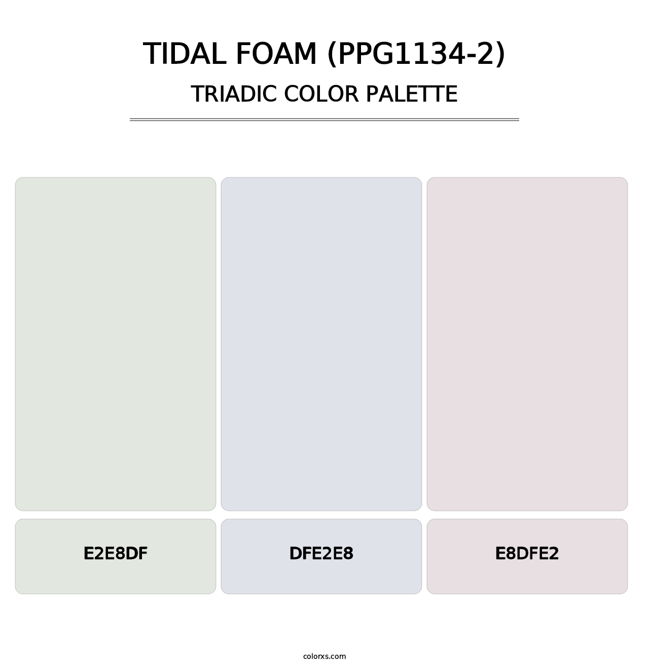 Tidal Foam (PPG1134-2) - Triadic Color Palette