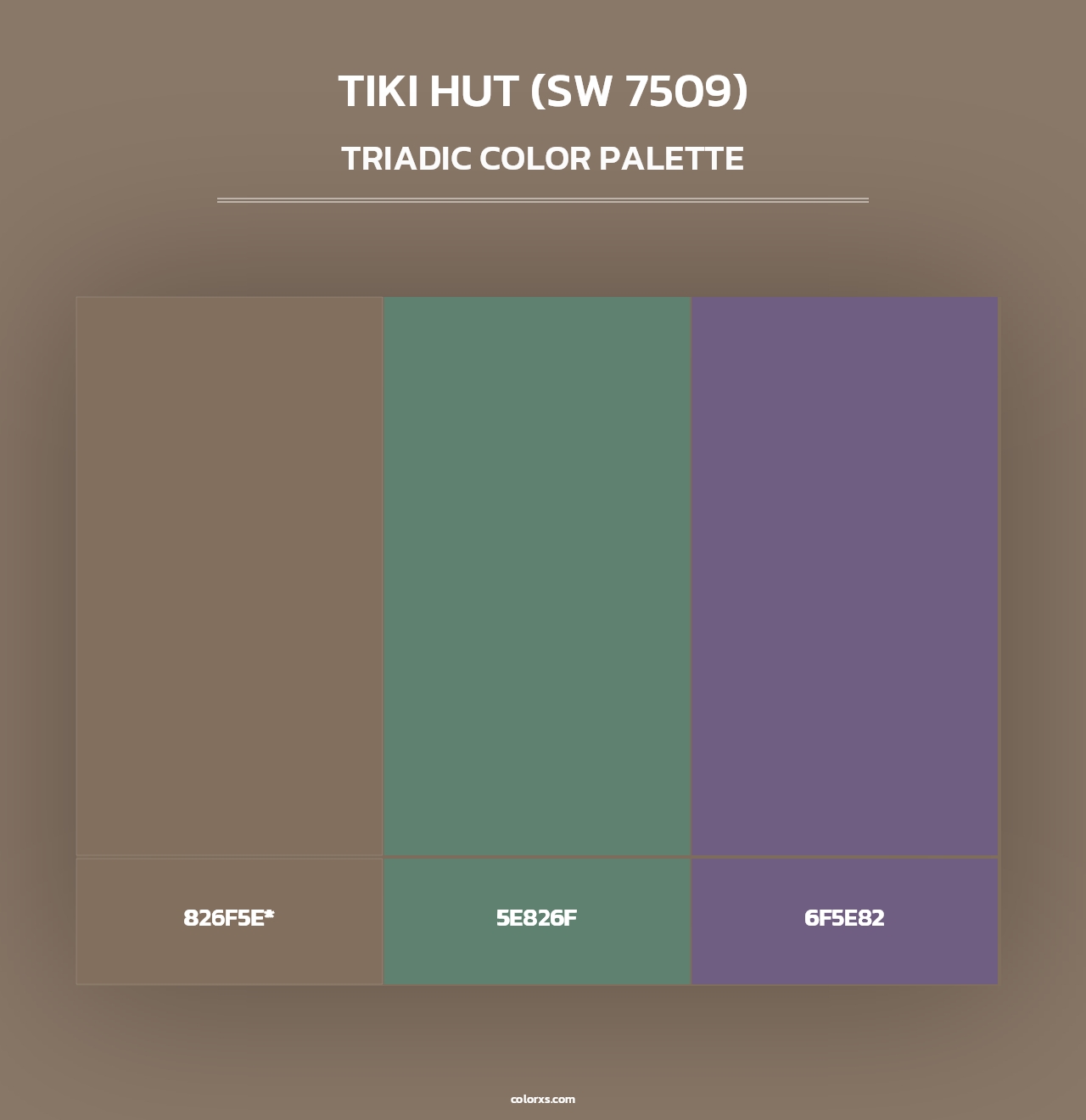 Tiki Hut (SW 7509) - Triadic Color Palette